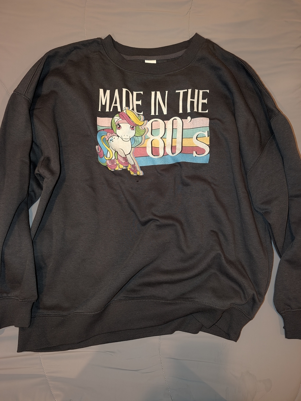 Habro My Little Pony "Made in the 80's" crew sweatshirt, dark gray, size M